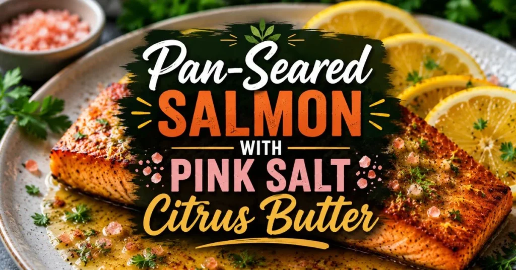 Pan-Seared Salmon With Pink Salt Citrus Butter