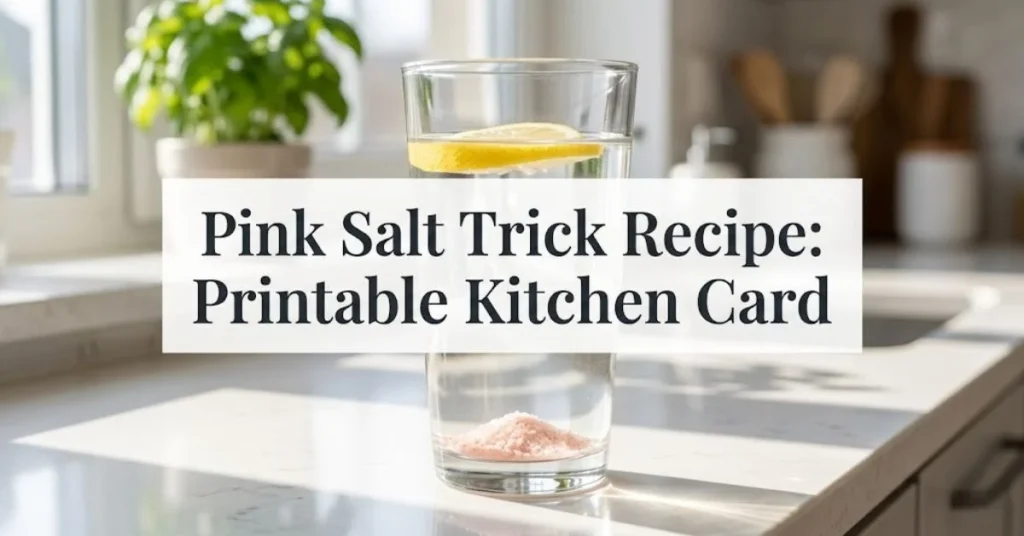 Pink Salt Trick Recipe Printable Kitchen Card