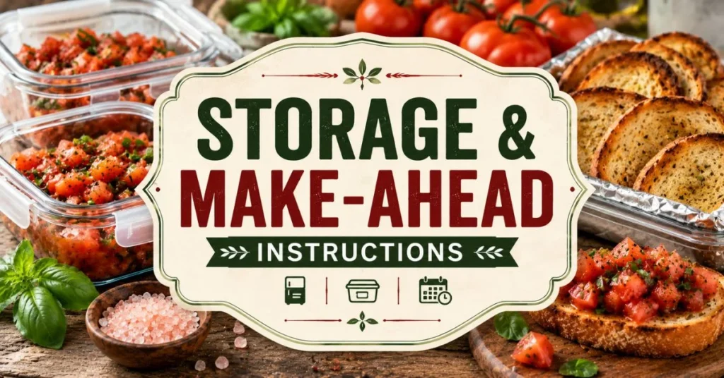 Storage & Make-Ahead Instructions