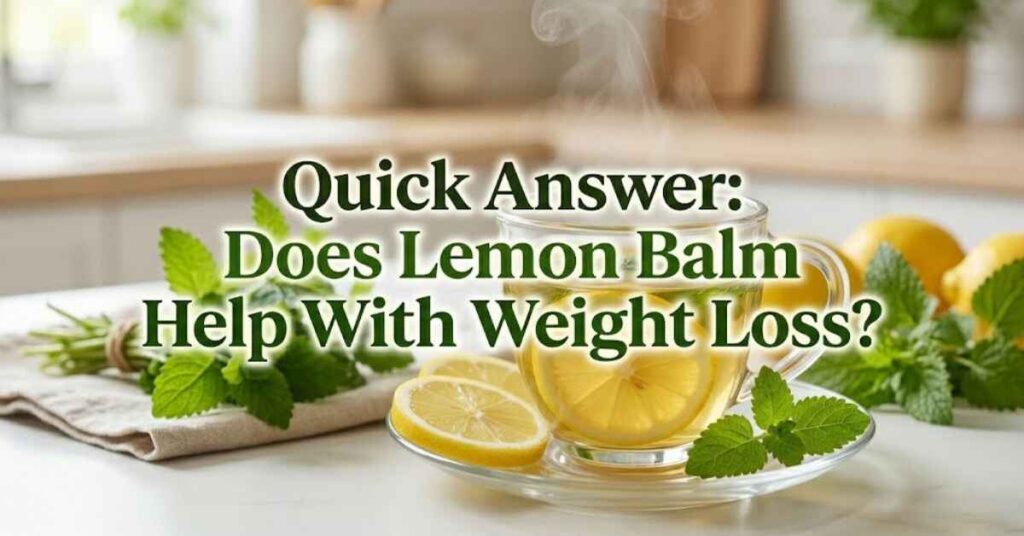Quick Answer Does Lemon Balm Help With Weight Loss 