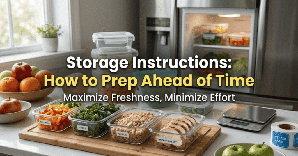 Storage Instructions How to Prep Ahead of Time